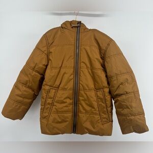 Whales Tail Outerwear Fleece Lined Winter Jacket Boys Size 7 Brown